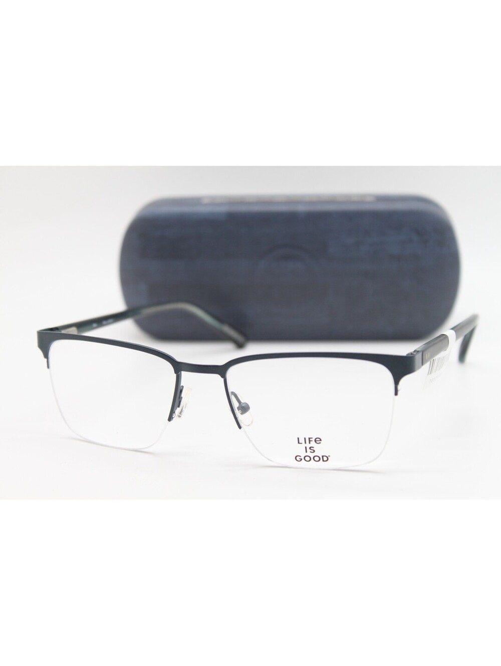 NEW LIFE IS GOOD REX NAVY (NAV) AUTHENTIC EYEGLASSES W/CASE 53-18